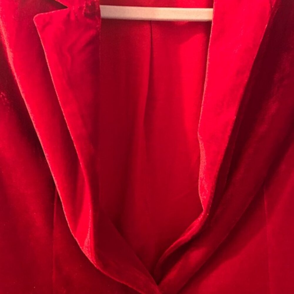 Free People MINKPINK Rich Ruby Velvet Lined Injection Blazer - Picture 4 of 16